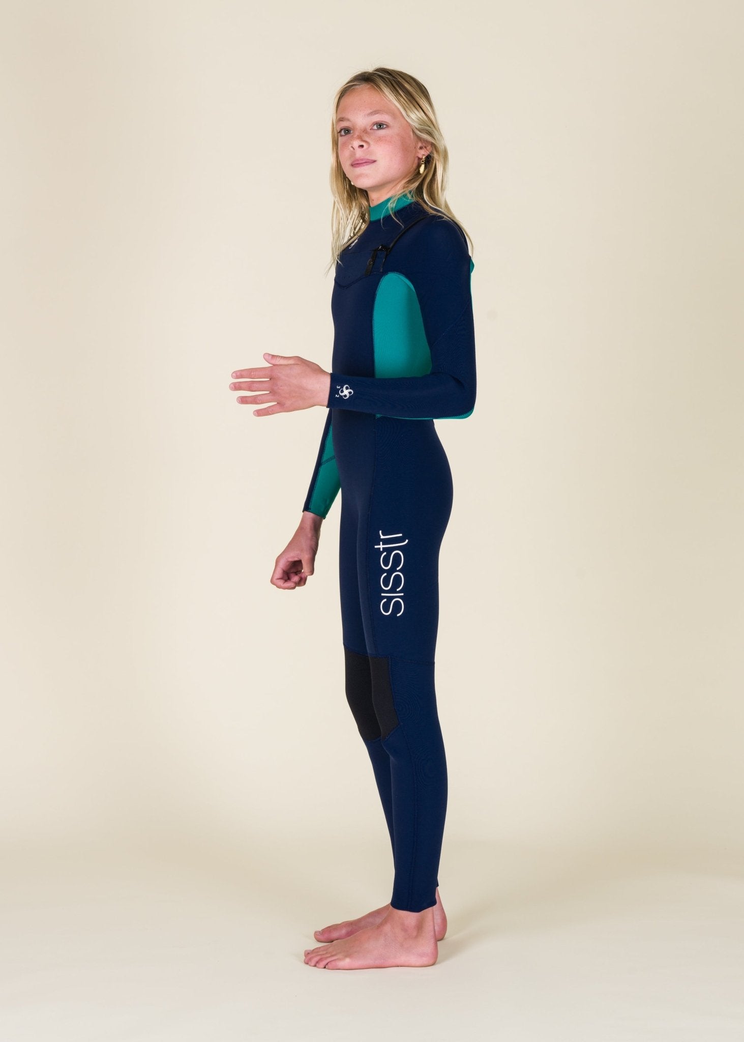 Youth 7 Seas 3/2 Chest Zip Full Wetsuit - Sisstrevolution