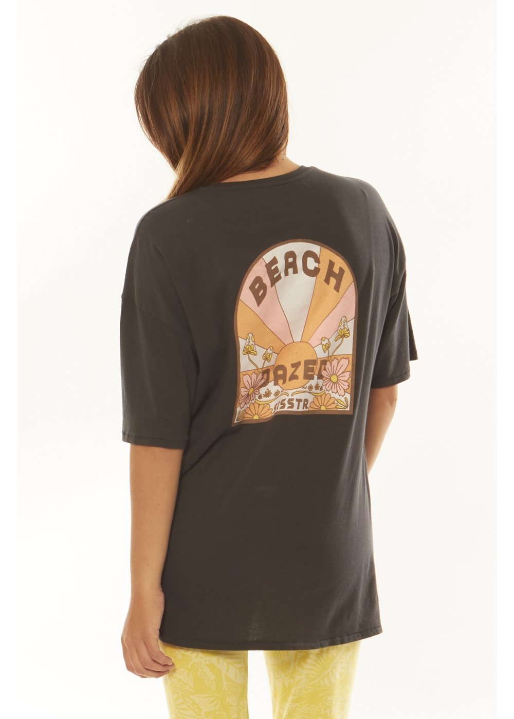 Beach Daze Ss Knit Slouch Tee - Sisstrevolution