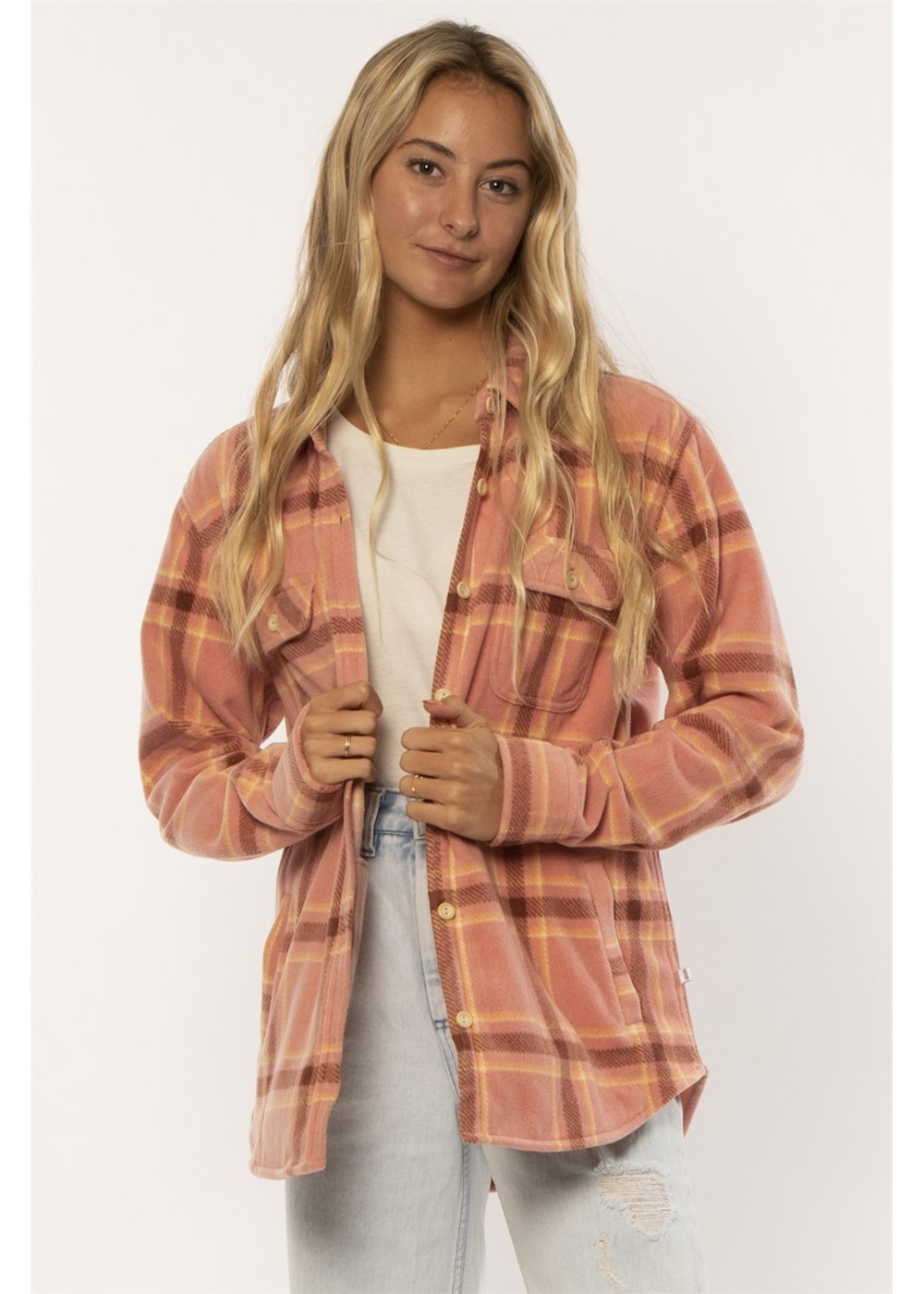 Nights Ls Wvn Fleece Top - Sisstrevolution